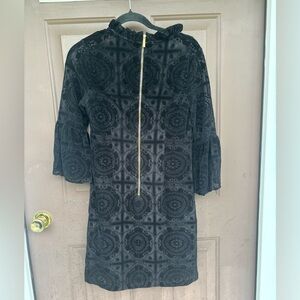 Calvin Klein Black Velvet/Lace Dress